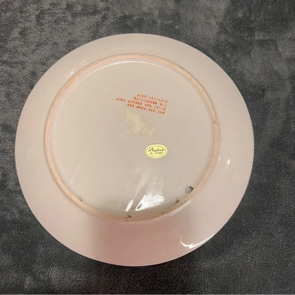 Andrea Decorative Plate with Gold Floral Accents - Picture 6 of 10